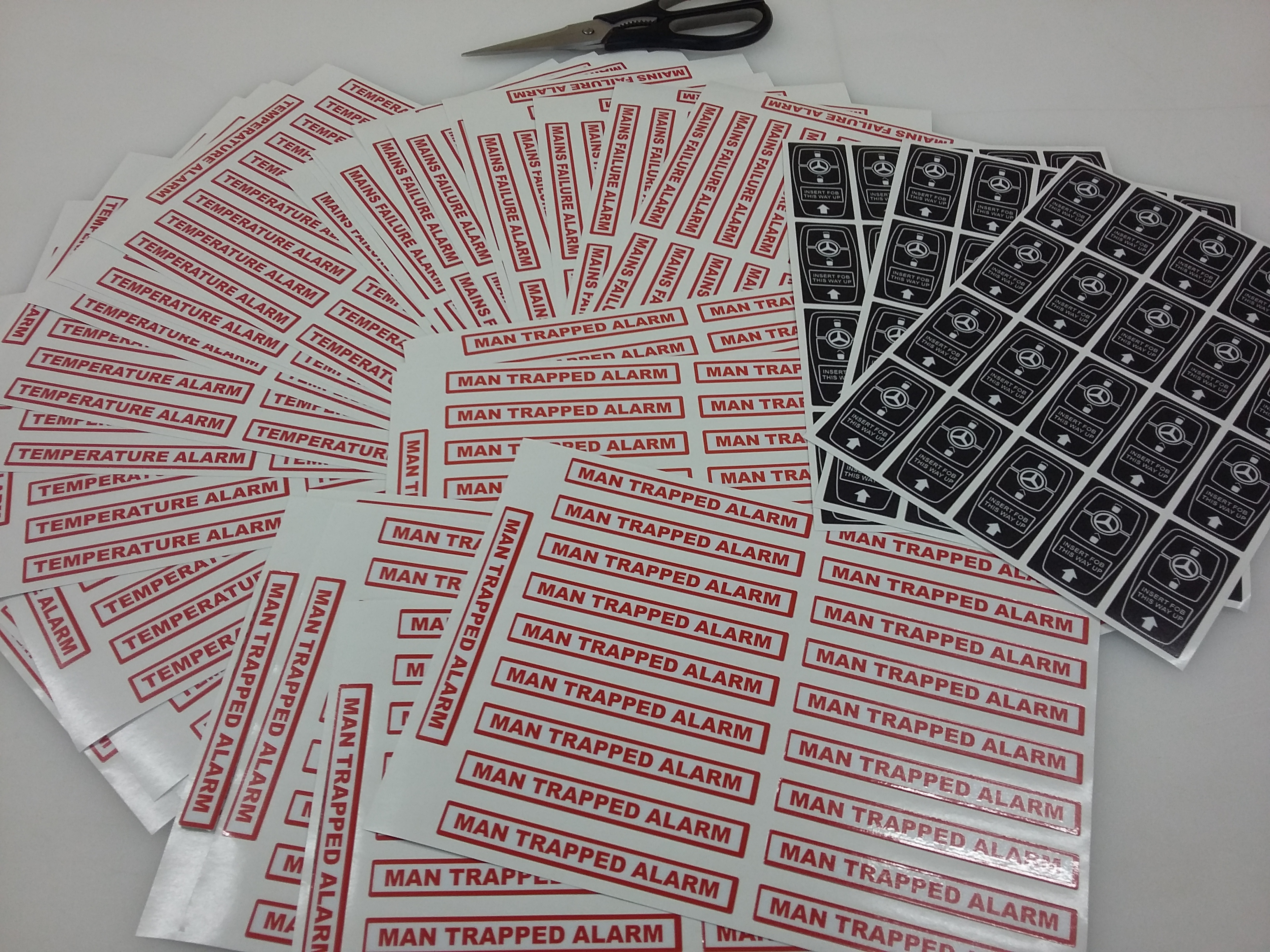 Vinyl stickers on A4 sheets