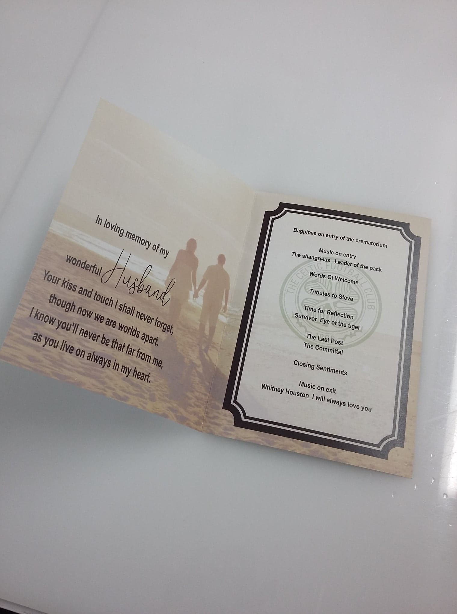 Funeral order of service