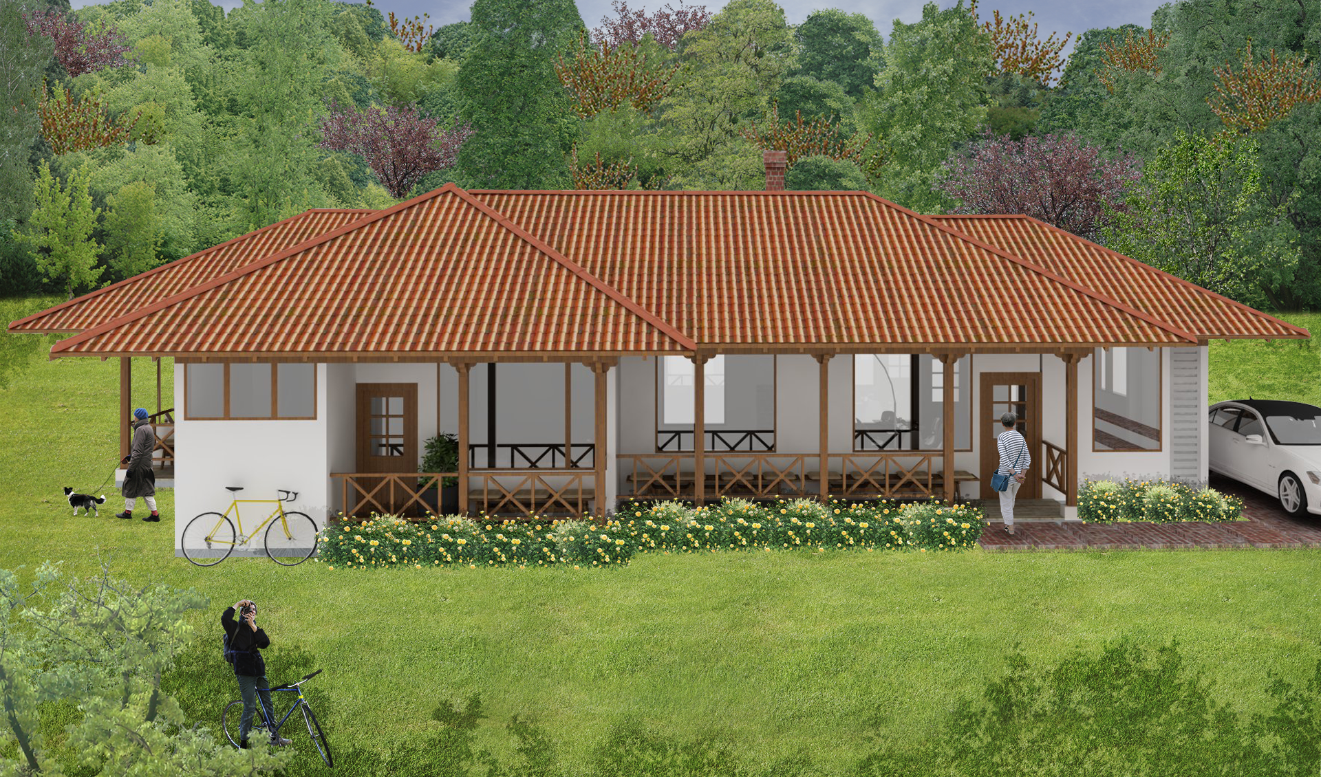 Encantadora casa de 4 habitaciones, 2 baños y terrazas.  3QE-150