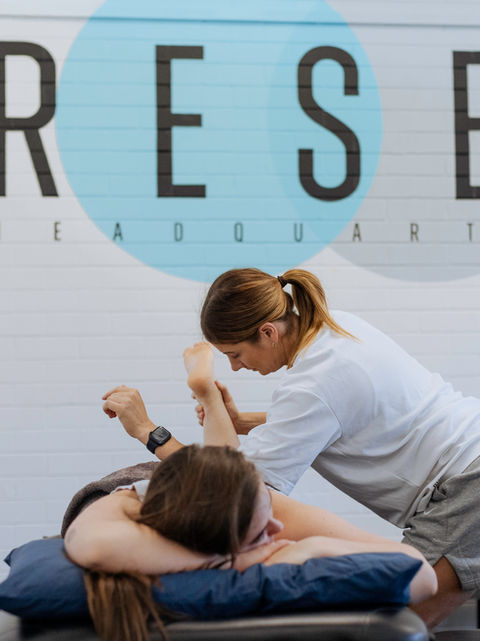 Remedial massage therapy session at Reset HQ with qualified therapist