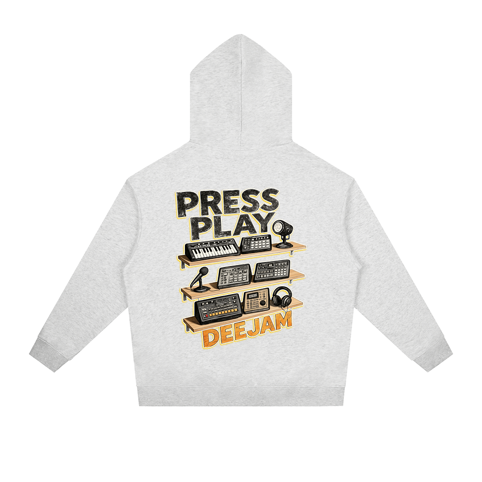Thumbnail: Press Play - Making Beats Hoodie (Back Design)