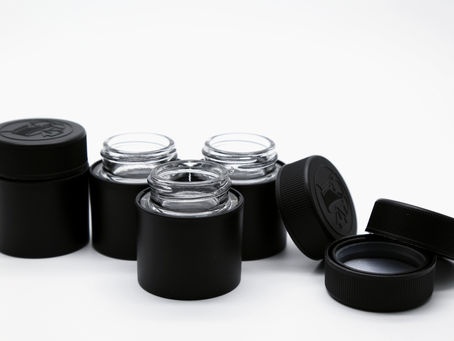 Large Format Child Resistant Black Containers