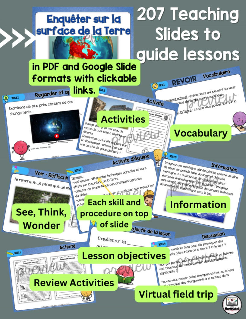 Thumbnail: FRENCH EARTH SYSTEMS: Investigating Earth's Surface - Gr 3 New Science Curr