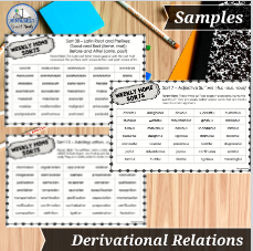 Thumbnail: Words Their Way™ for Derivational Relation Spellers Home Sorts for 3rd Edition