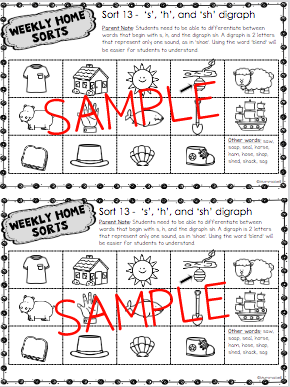 Thumbnail: Words Their Way™ BUNDLE of ALL Weekly Home Sorts for 2nd Edition