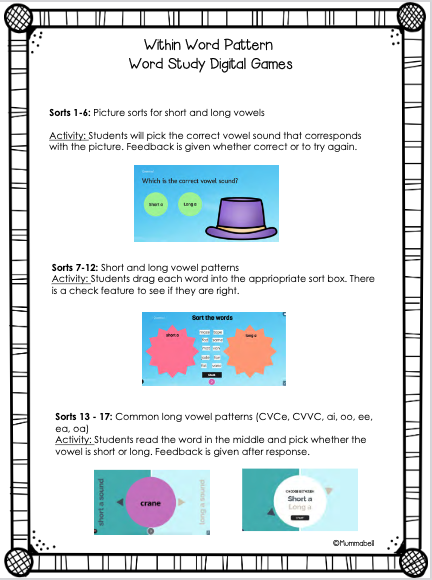 Thumbnail: Words Their Way™ - Digital Self-Checking Word Study Games for 'Within Words'