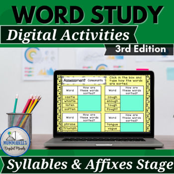 Words Their Way™ DIGITAL Activities - Syllables and Affixes Spellers for 3rd Ed
