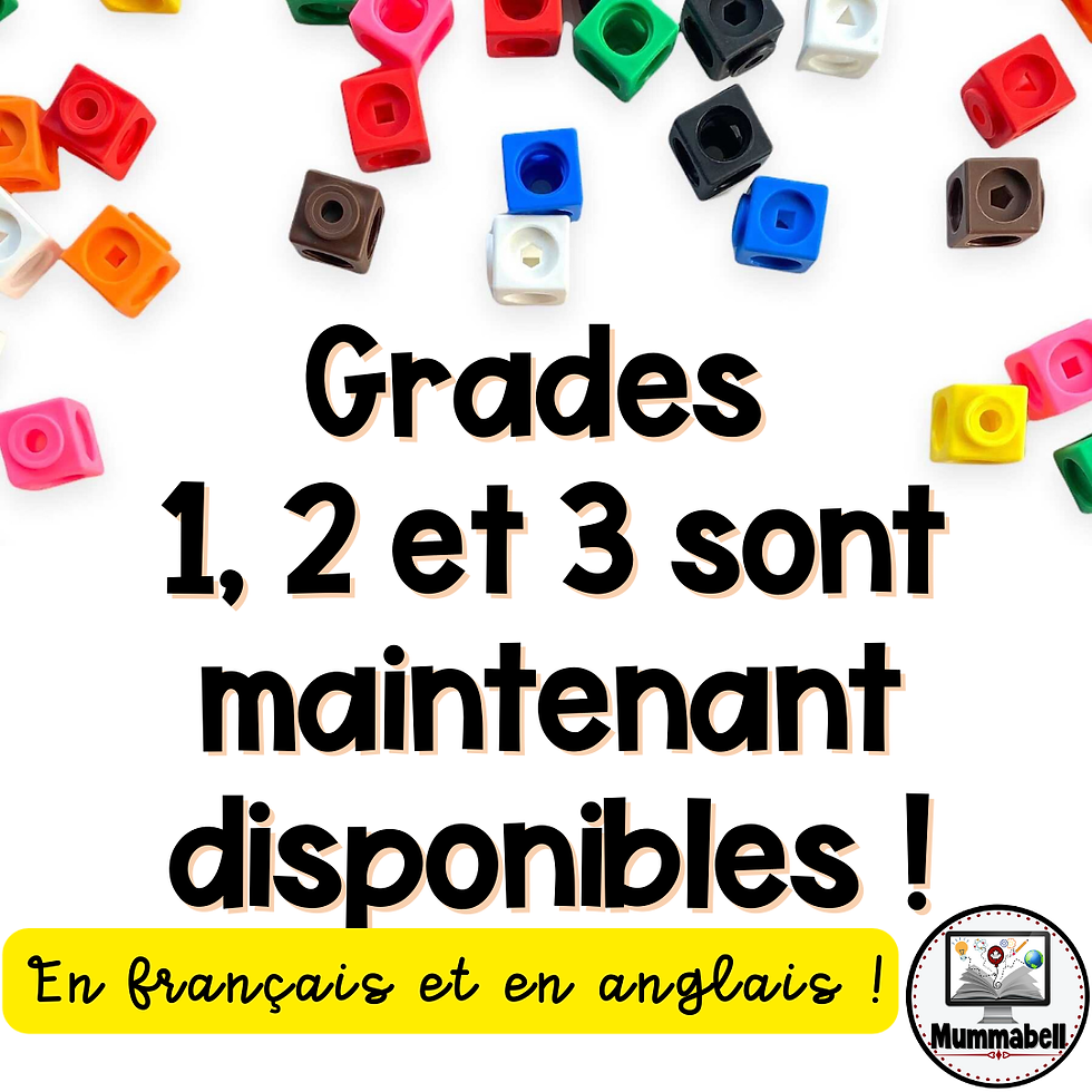 Thumbnail: FRENCH Grade 2 Math Assessments New Alberta Curriculum