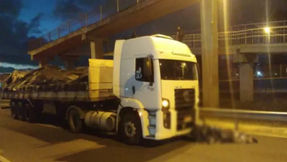 Mulher morre atropelada por caminhão na BR-116