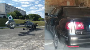 Motorista é atropelado pelo próprio carro e fica gravemente ferido em Colombo