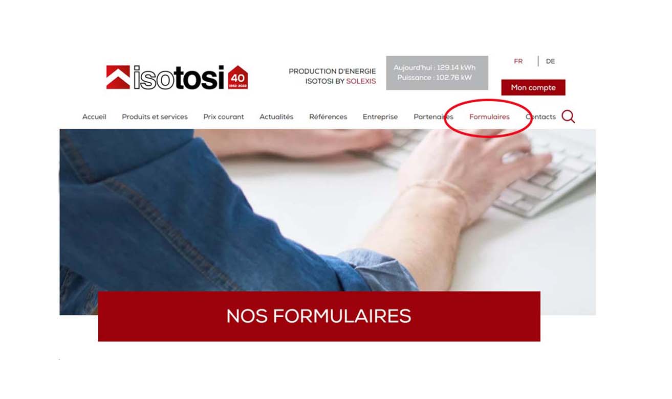 Formulaires techniques