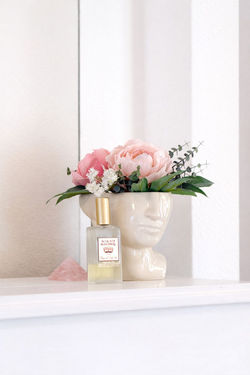 Vaso Decorativo con Fiori Rosa