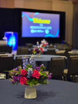 bright corporate gala centerpiece