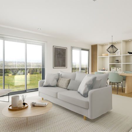 pièce de vie aménagement décoration