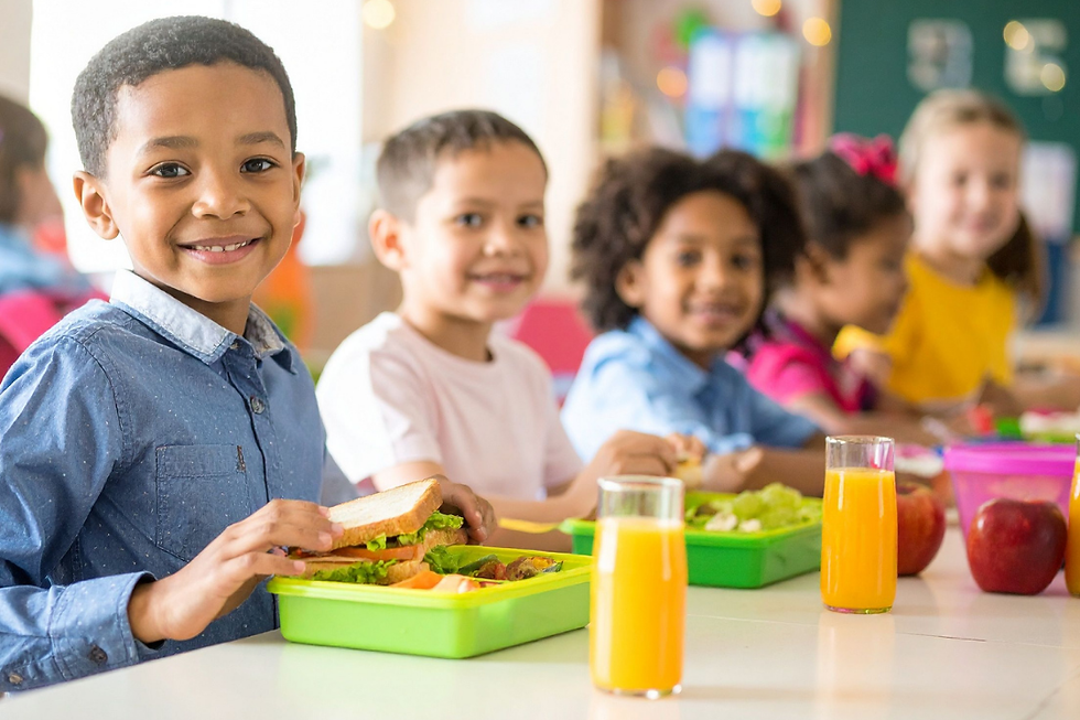 Kids enjoying a nutritious meal