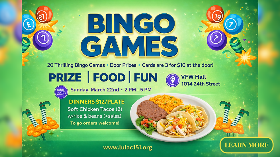 March Bingo Sunday Funday