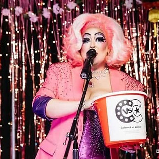 Lilly Snatchdragon , one of our ambassadors, raising money for Cabaret Vs Cancer