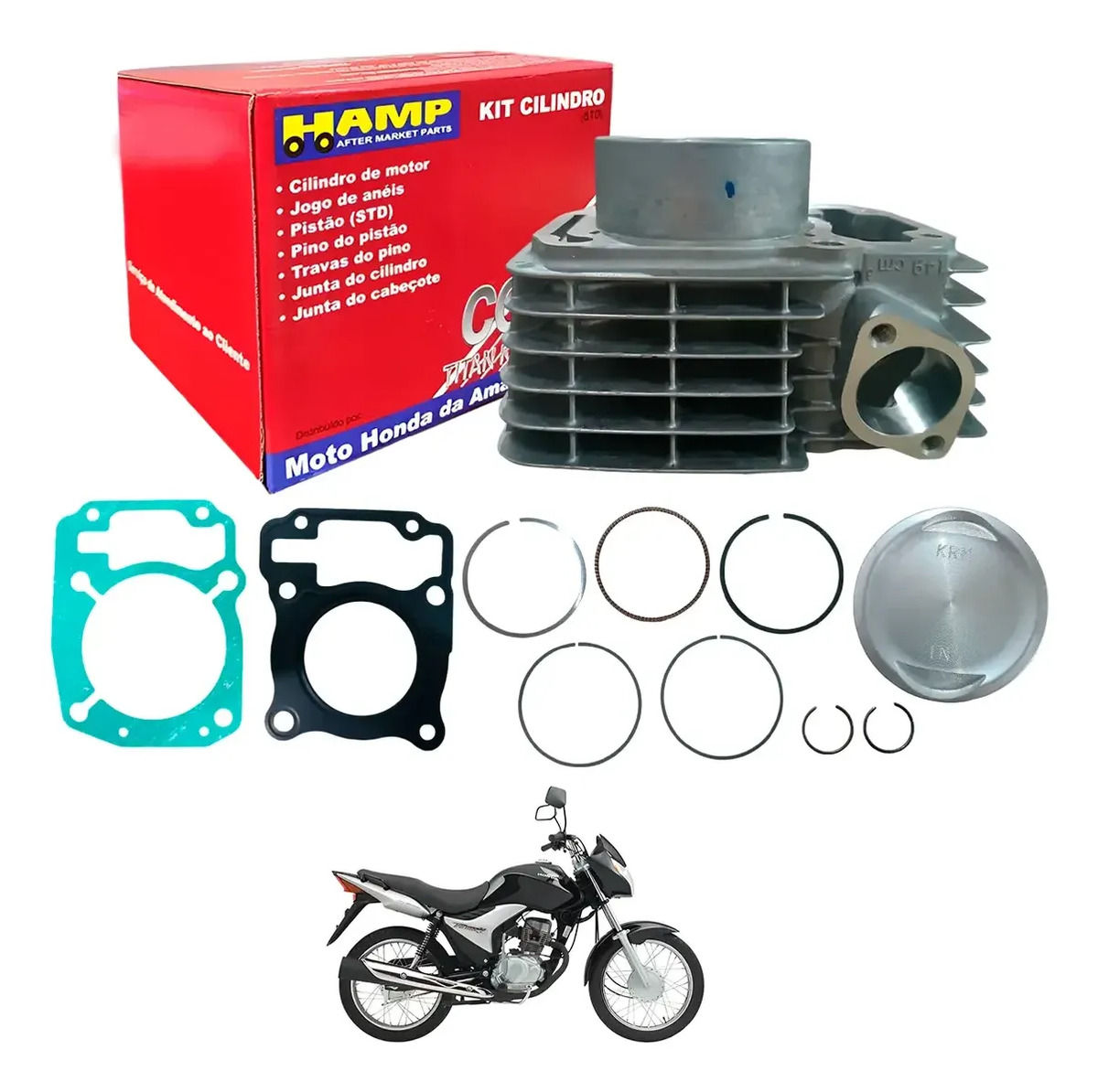 Kit Cilindro Motor Hamp Honda Cg150 Titan Fan Bros 2004-2015