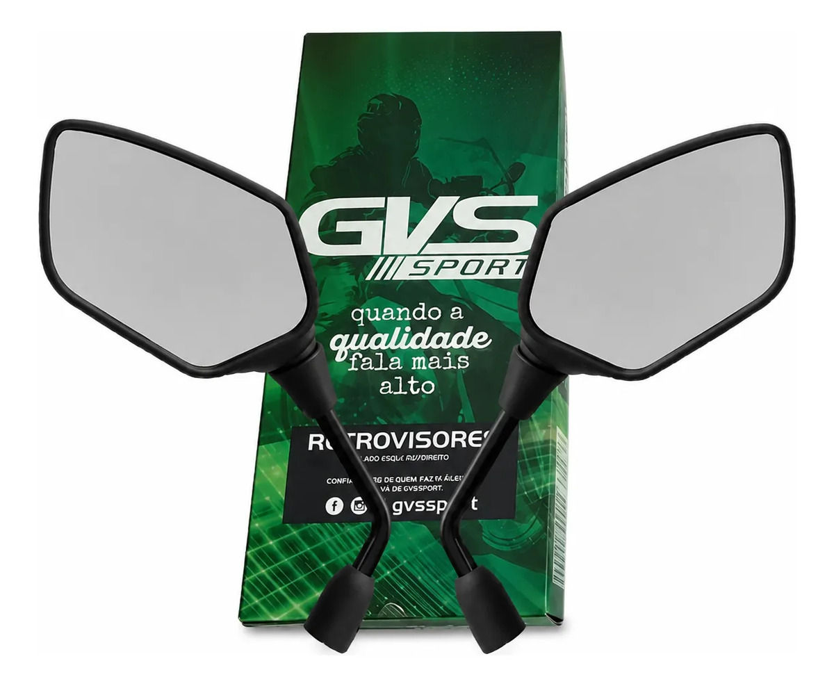 Retrovisor Gvs Xre 300 Haste Gs Lente Plana Par Rosca M10