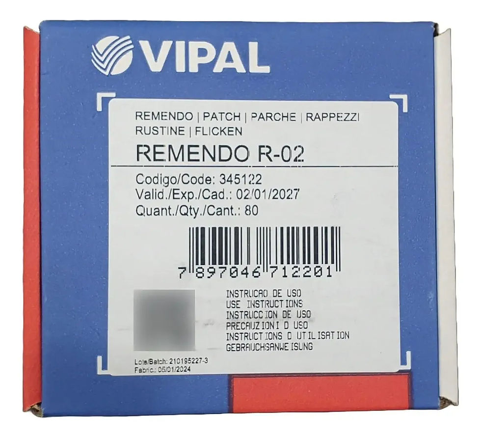 Miniatura: Reparo Remendo Frio Vipal R-02 50mm  Caixa Com 40 Unidades