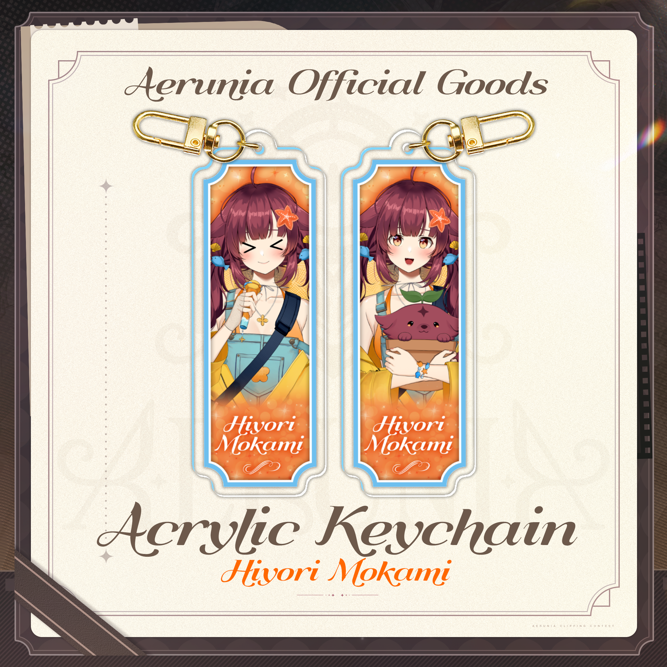 Aerunia Official Goods Hiyori Mokami Acrylic Keychain