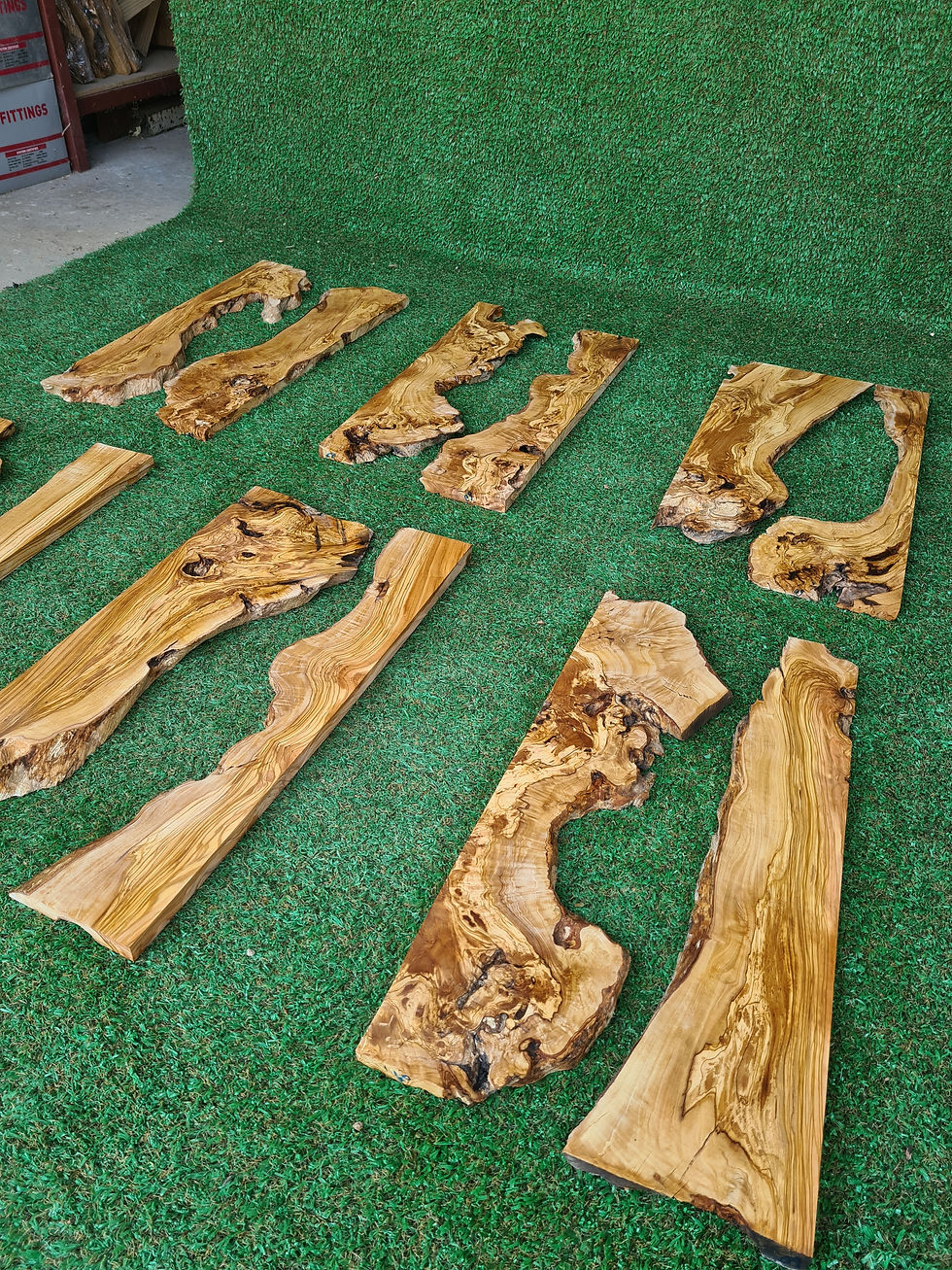 Miniaturbild: 24''X12'' Olive Wood River Set, River Charcuterie Board, Olive Wood For Epox