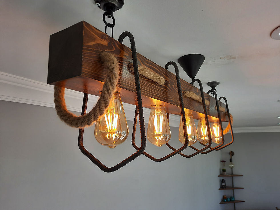 Wooden Farmhouse Pendant Chandelier, Rustic Lighting Fixture For Dining Room, Kitchen Island, Bar, Billiard