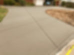 Concrete half moon driveway installation
