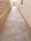 Sandstone colored concrete antiqued with walnut and old granite slate stamp pattern