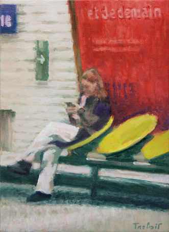Les mondes intérieurs. 2023 oil on canvas 22 x 16 cm. Lionel Tréboit
