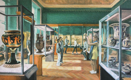 Galerie Campana, Musée du Louvre. 2024 oil on canvas 89 x 146 cm. Lionel Tréboit