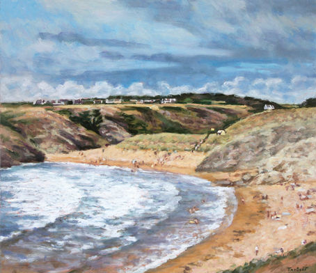 Plage de Donnant, Belle-Île en mer. 2024 oil on wood 35 x 40 cm