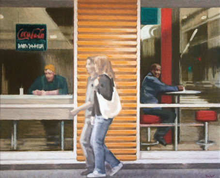 Intérieur extérieur, Chicago. 2015 oil on canvas 80 x 99 cm. Lionel Tréboit