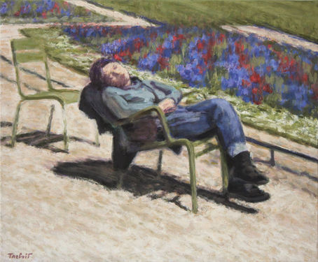 L'espace d'un songe. 2023 oil on canvas 38 x 46 cm. Lionel Tréboit
