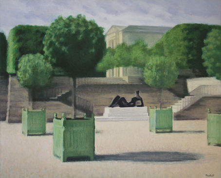 Jardin des Tuileries. 2017oil on canvas 81 x 100 cm. Lionel Tréboit