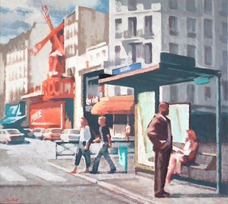Le moulin rouge. 2010 oil on canvas 65 x 72,5 cm. Lionel Tréboit