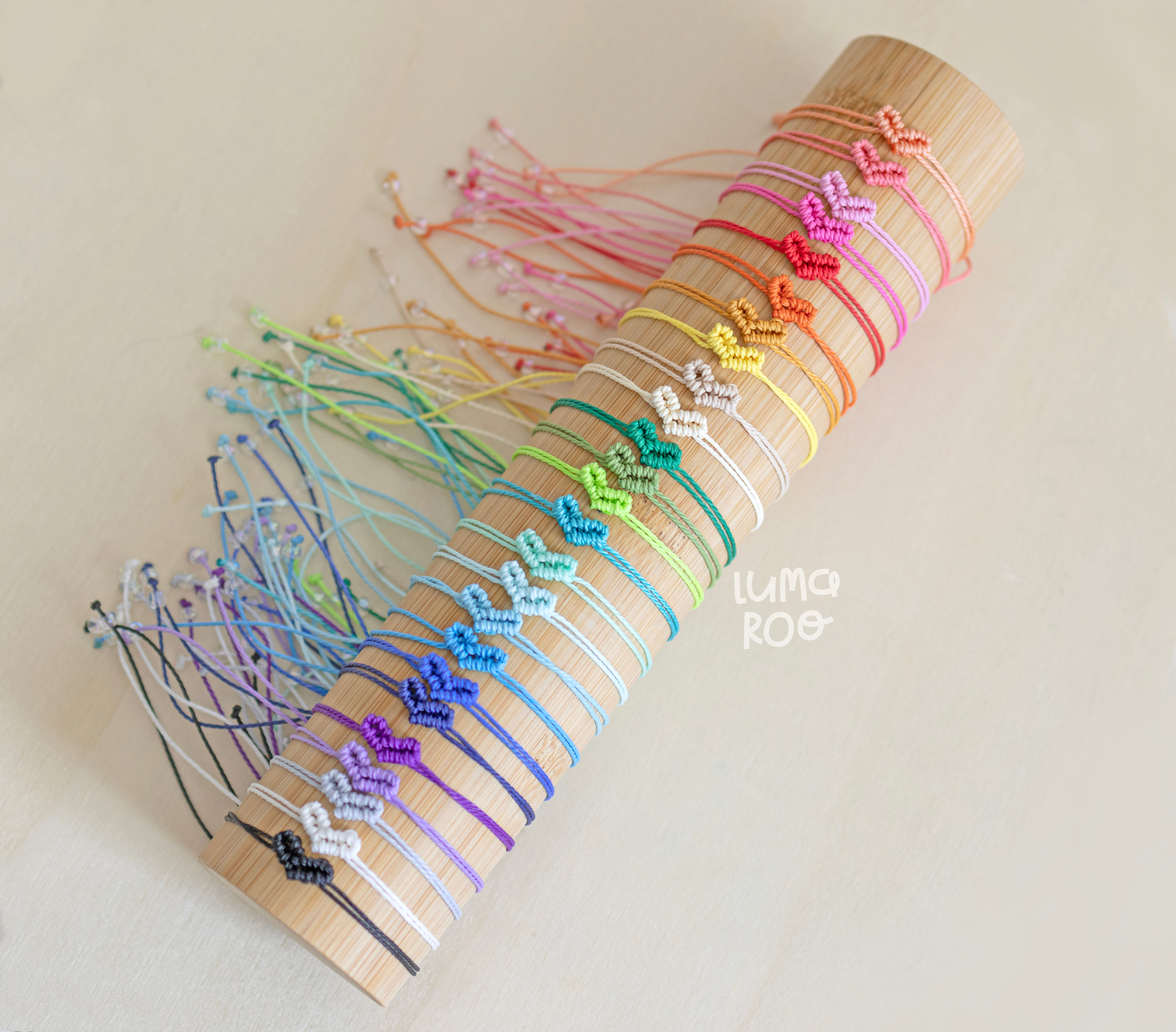Mini Macrame Heart Bracelet