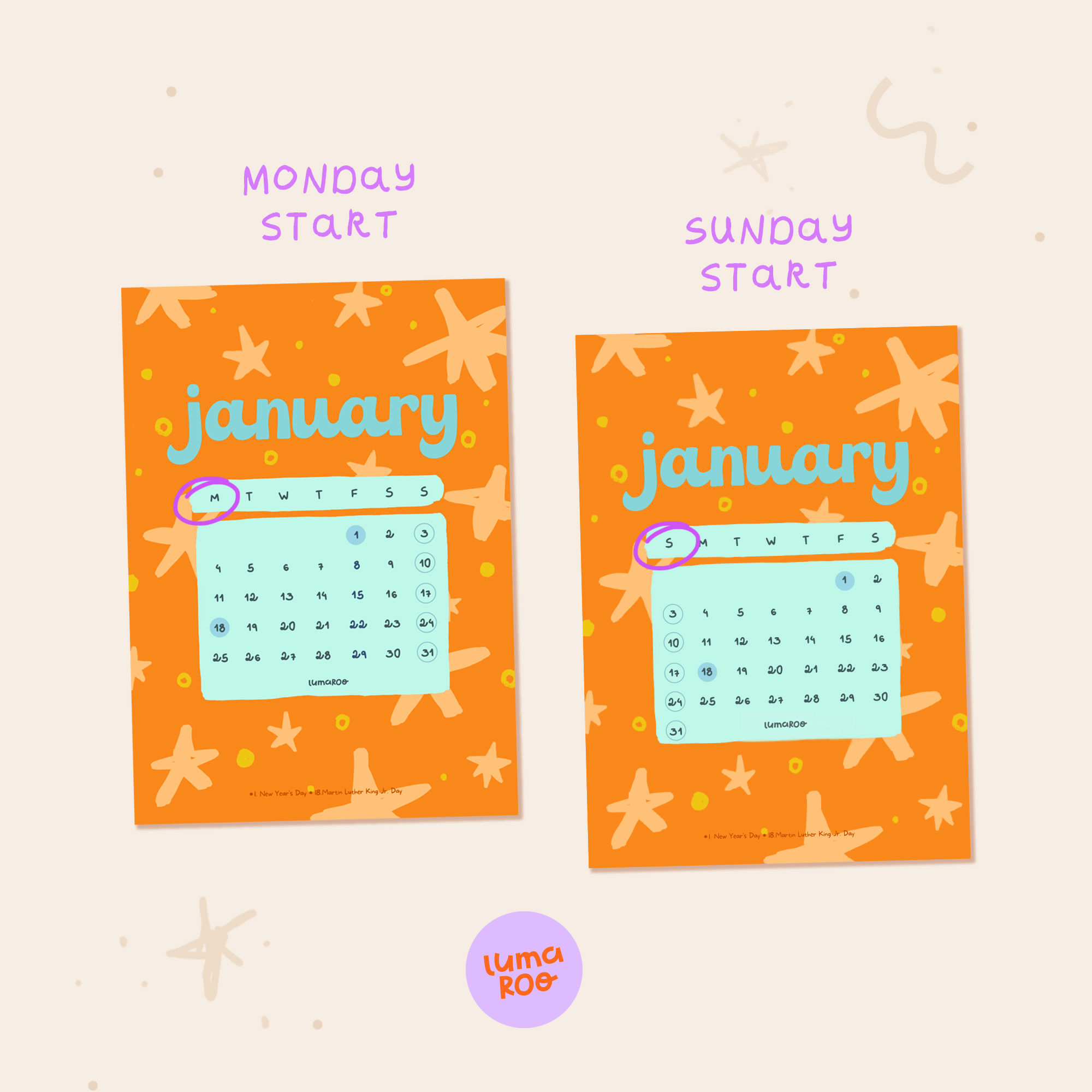 2027 Fun Retro Desk Calendar