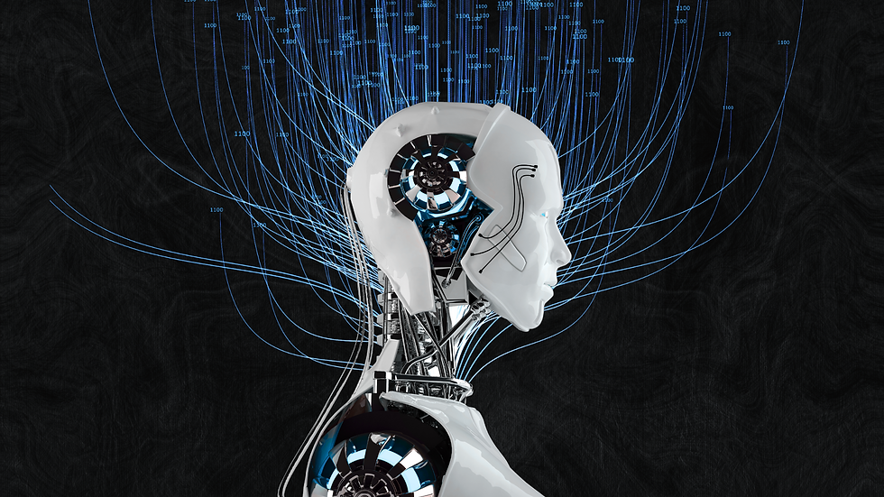 An AI Robot Thinking