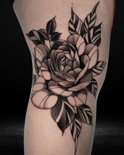 Flower Tattoos by Edson Cano at Inner Visions Tattoo Las Vegas
