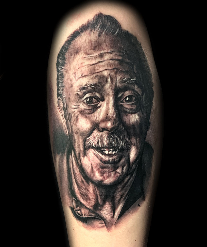 portrait tattoo by Utah Evans at Inner Visions Tattoo in Las Vegas