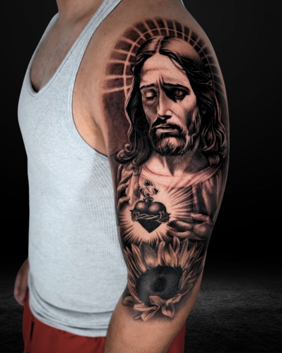 religious jesus portrait tattoos in las vegas inner visions