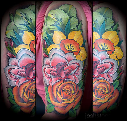 color floral tattoo artists las vegas