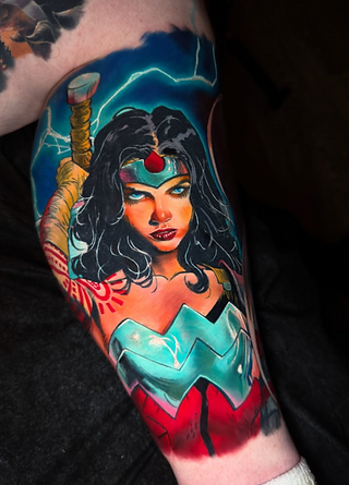 Wonder Woman Tattoo Color Realism by Noelin Wheeler Inner Visions