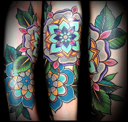 color floral tattoo artists las vegas