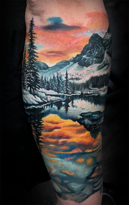 Color realism tattoos by artist Utah Evans at Inner Visions Tattoo in Las Vegas, 89117