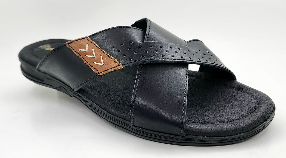 Italianinho Genuine Leather Men's Slip on Sandals - Brown
