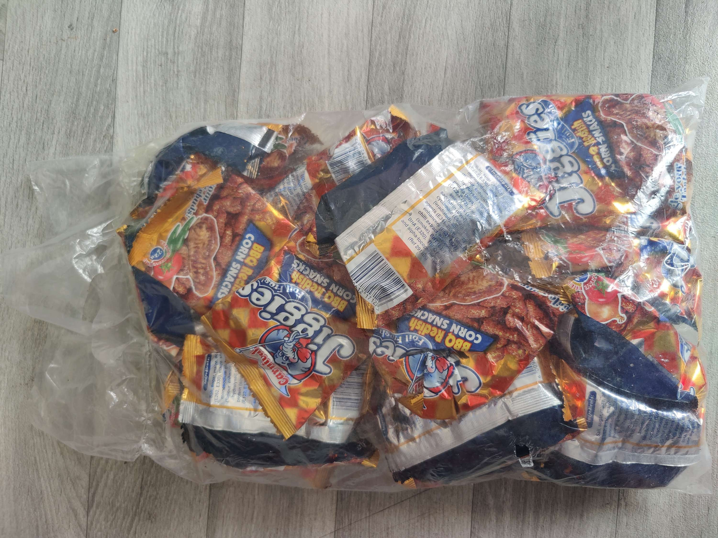 Jiggies BBQ beef corn snacks - 20 pack