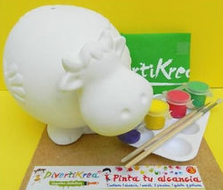 Pinta tu alcancía- vaca grande.