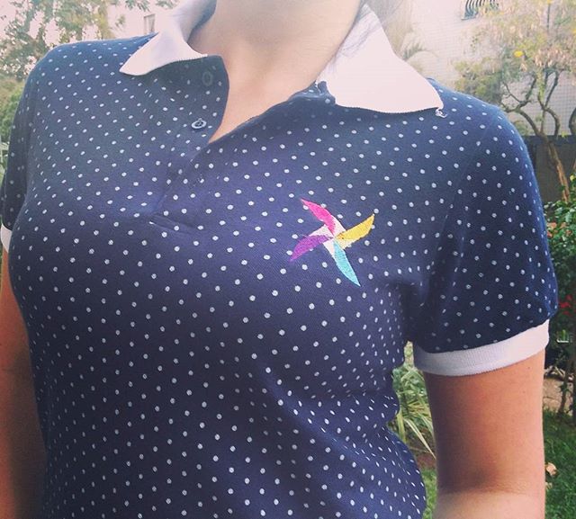 Camisa Polo bolinhas